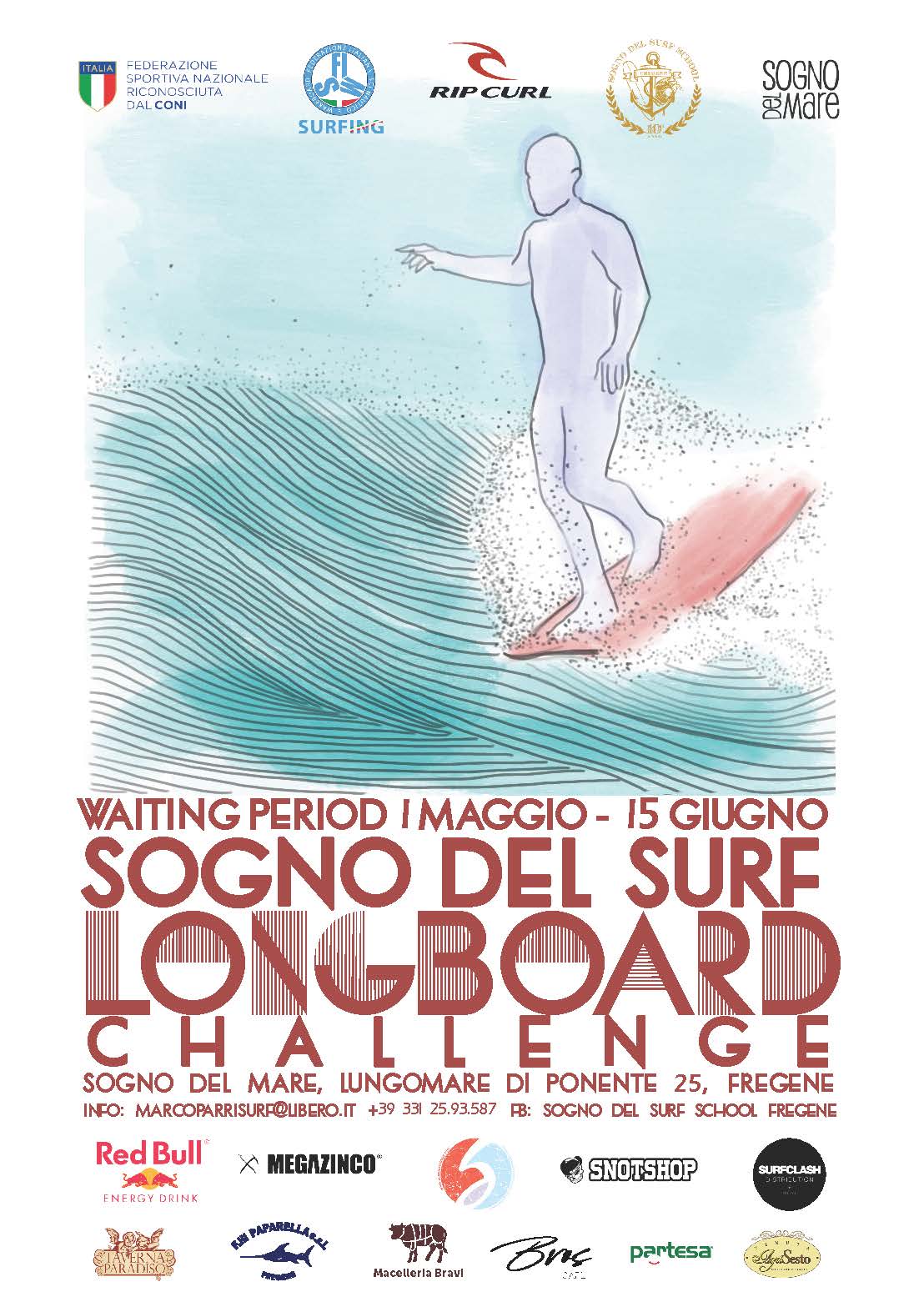 Locandina Sogno del surf longboard challenge 2022