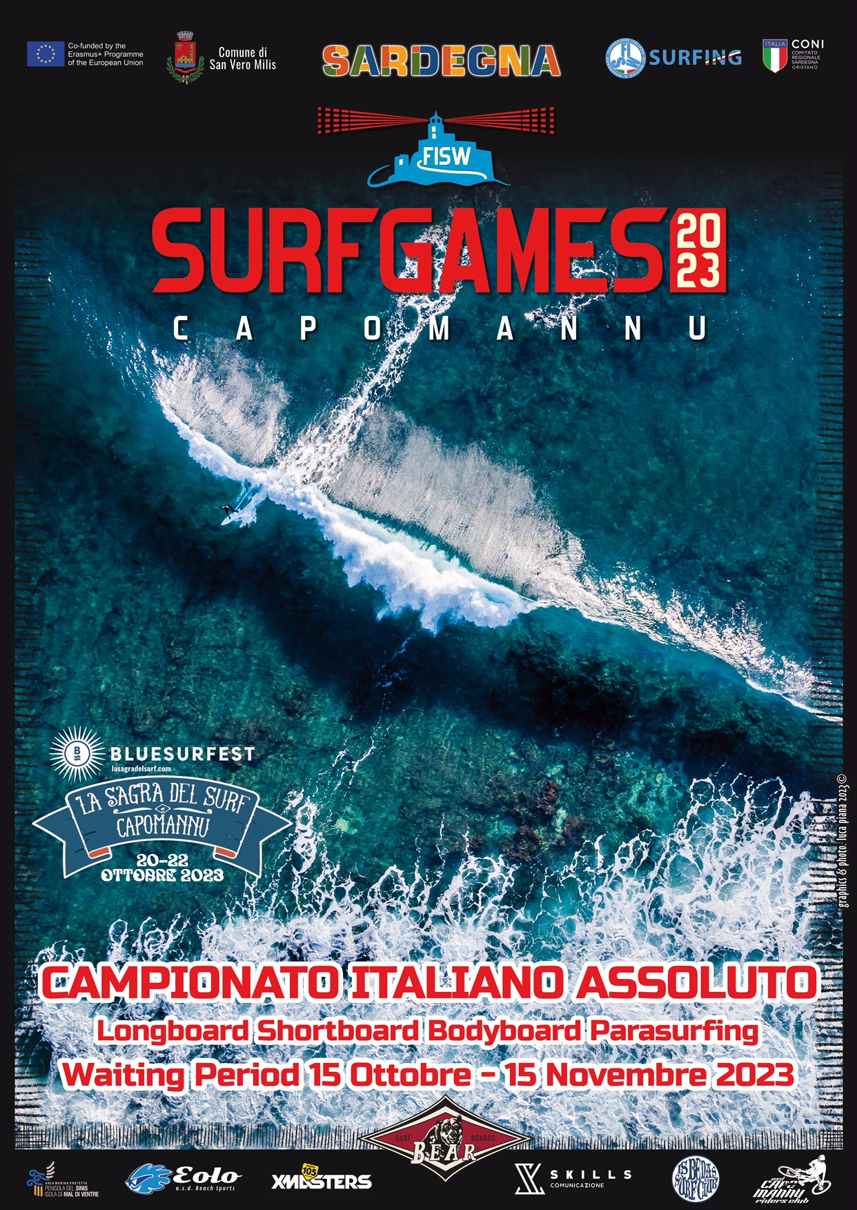 Locandina FISW Surf Games 2023 Capo Mannu